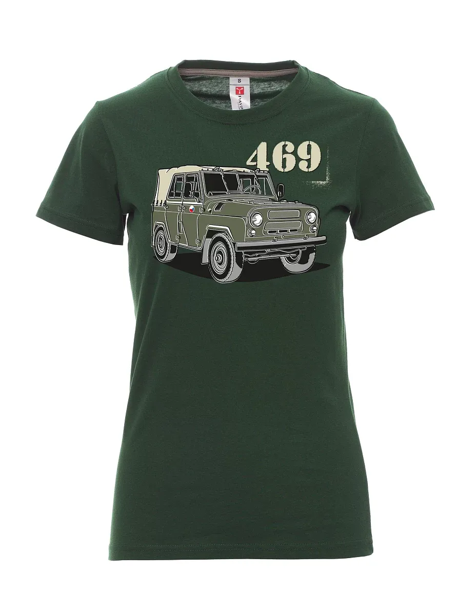 Maglia da donna verde scuro UAZ 469 Bandiera ceca