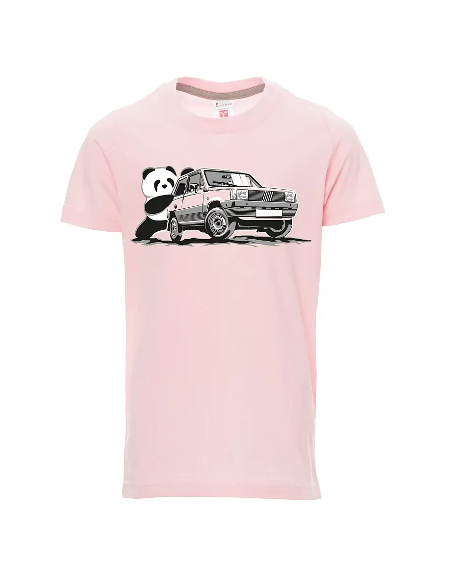 Maglia da bambino rosa chiaro Il veterano italiano F Panda