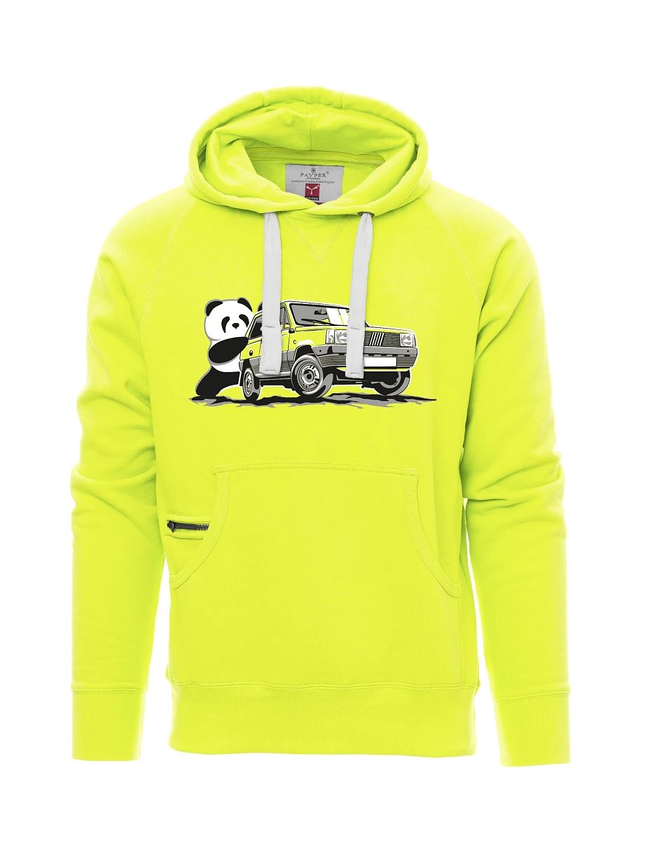 Felpa da uomo fluorescente Il veterano italiano F Panda