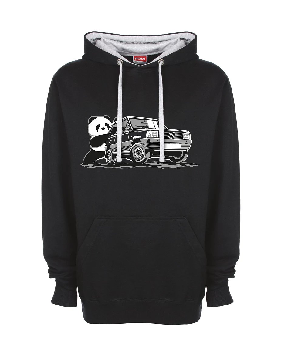 Felpa grigio-nera Il veterano italiano F Panda