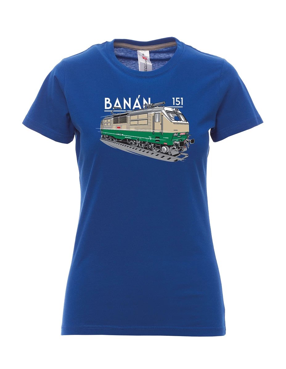 Maglia da donna blu reale Locomotiva elettrica 151 "banana"