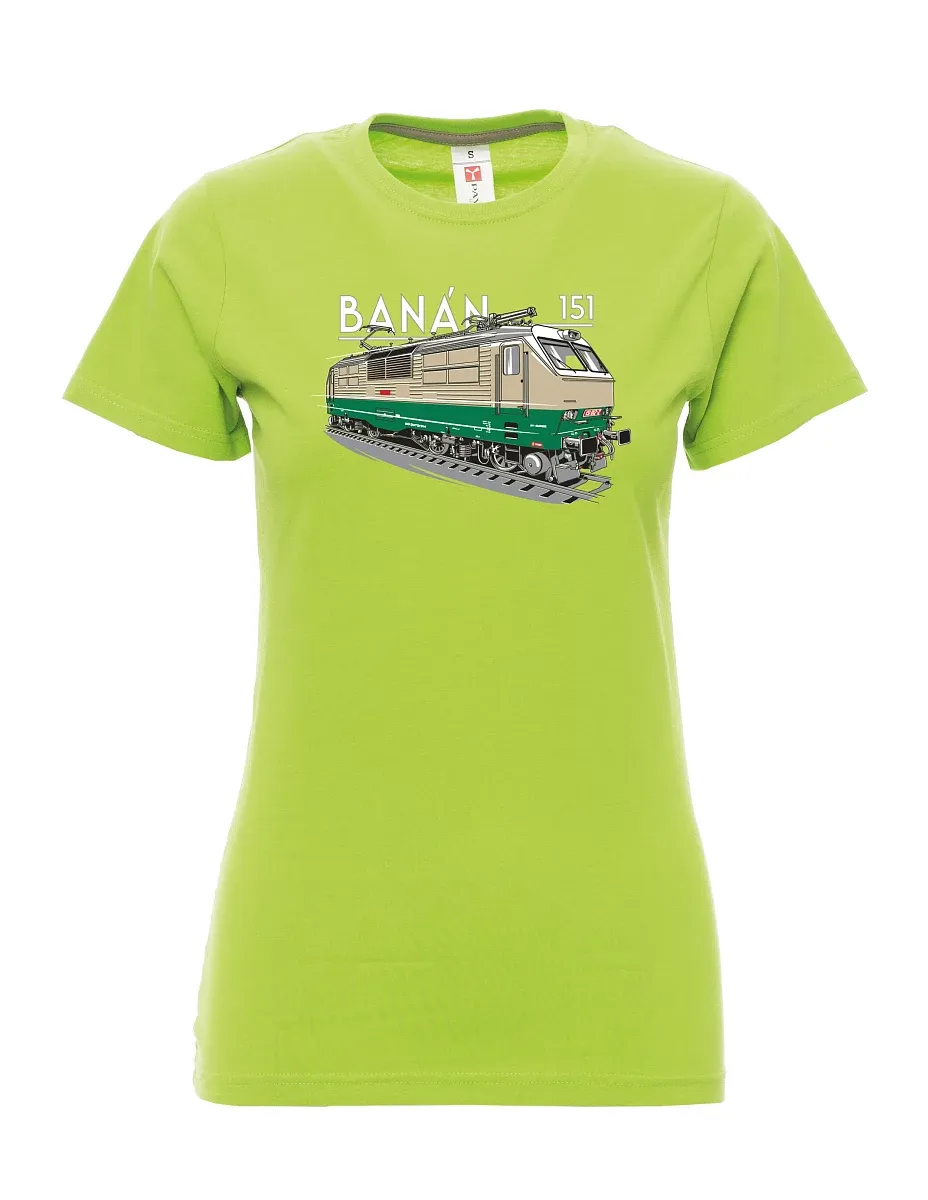 Maglia da donna colore lime Locomotiva elettrica 151 "banana"
