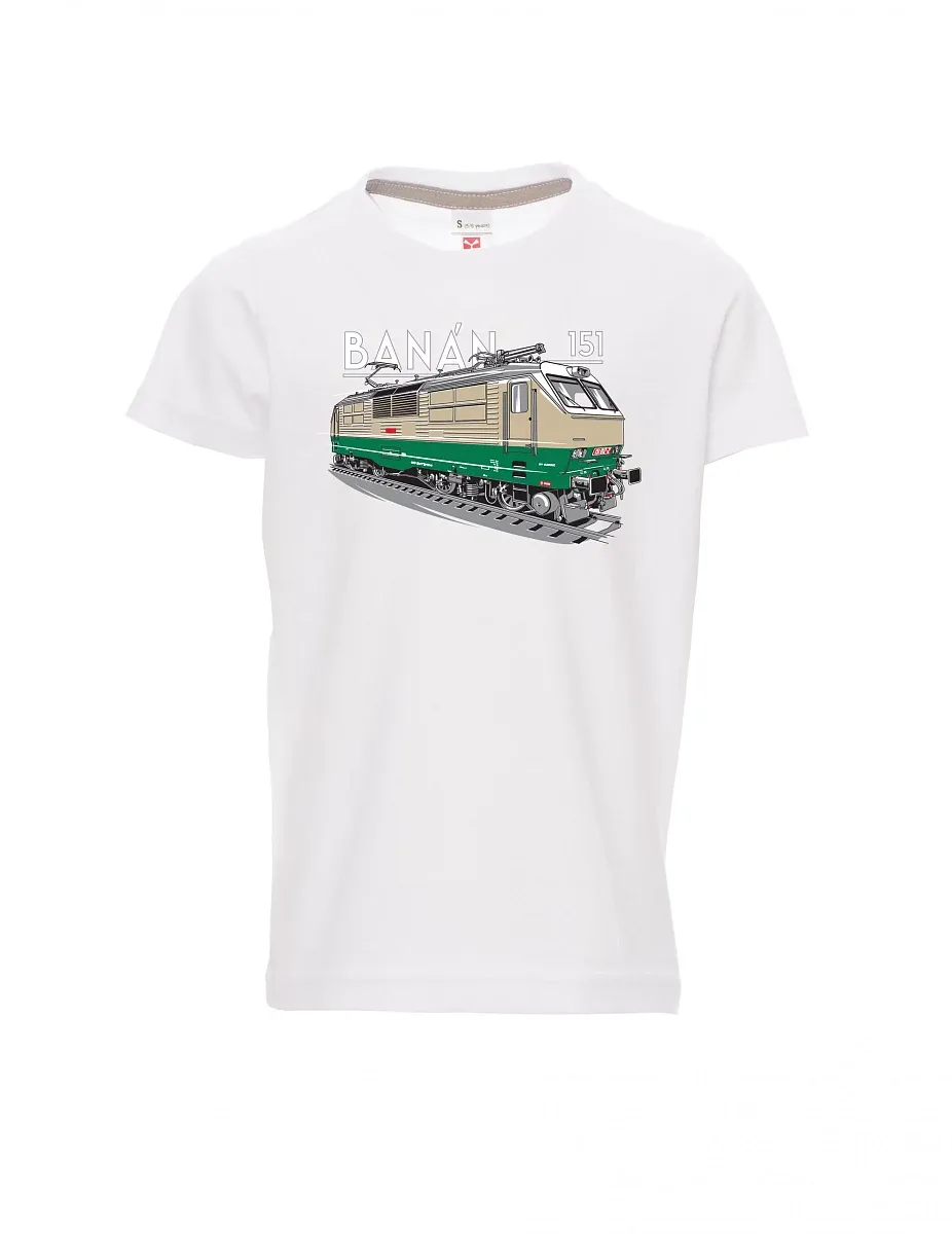 Maglia da bambino bianca Locomotiva elettrica 151 "banana"