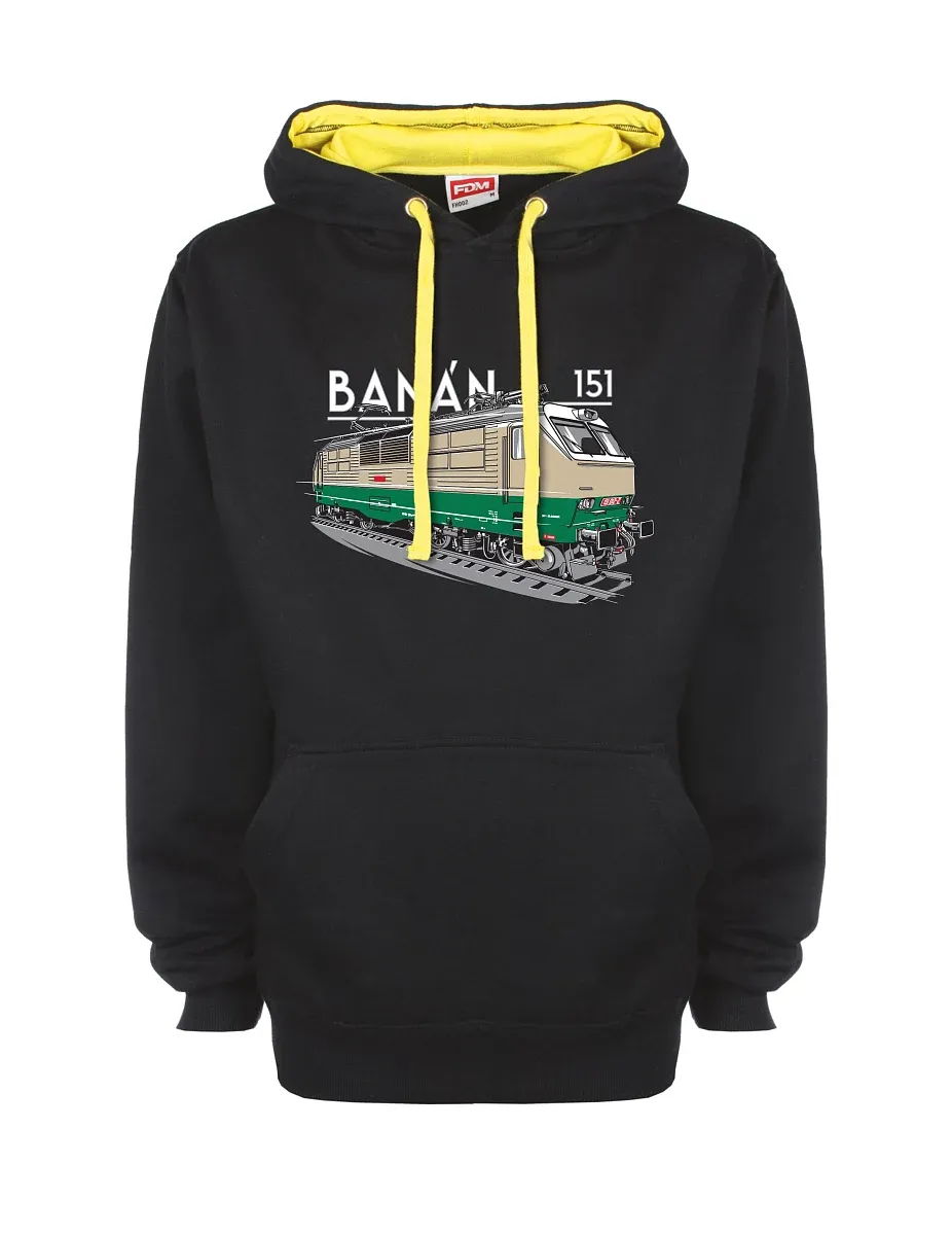 Felpa giallo-nera con Locomotiva elettrica 151 "banana"