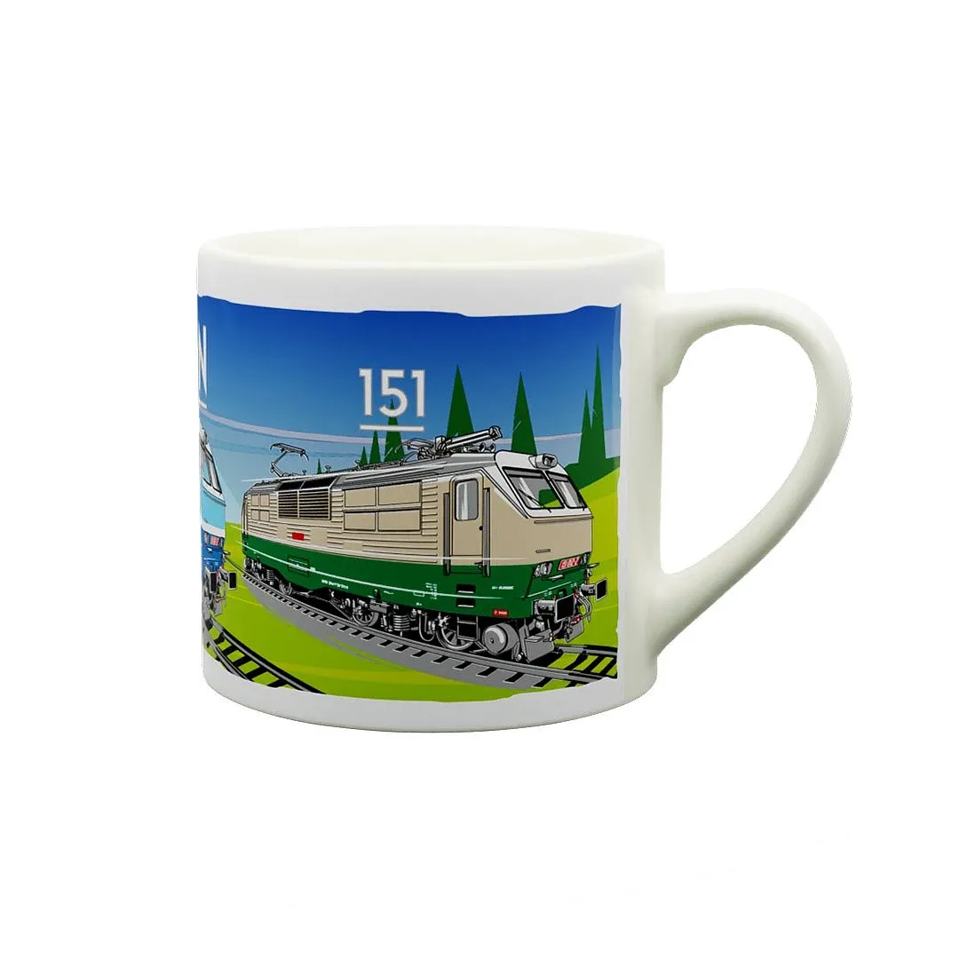Tazza di ceramica Locomotiva elettrica 151 "banana" 170 ml