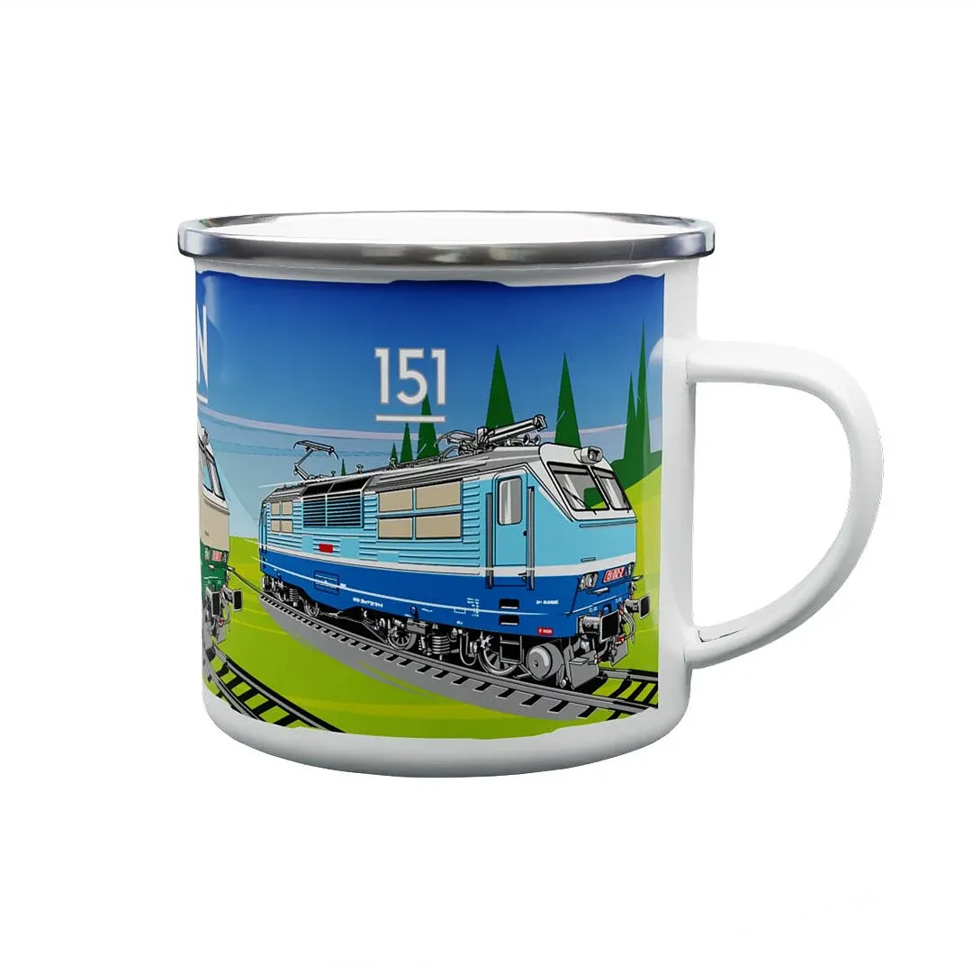 Tazza di alluminio Locomotiva elettrica 151 "banana" 330 ml