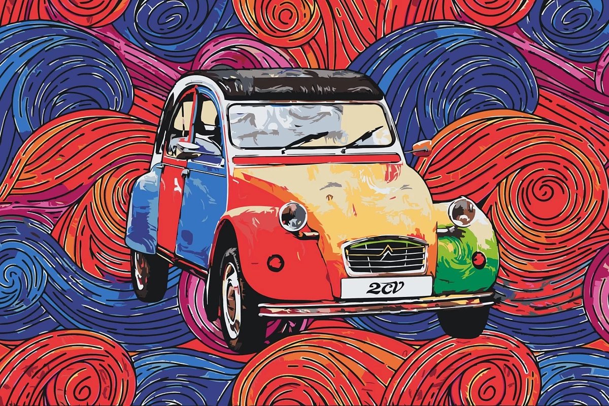 Dipingi con i numeri - immagine del veterano 2CV