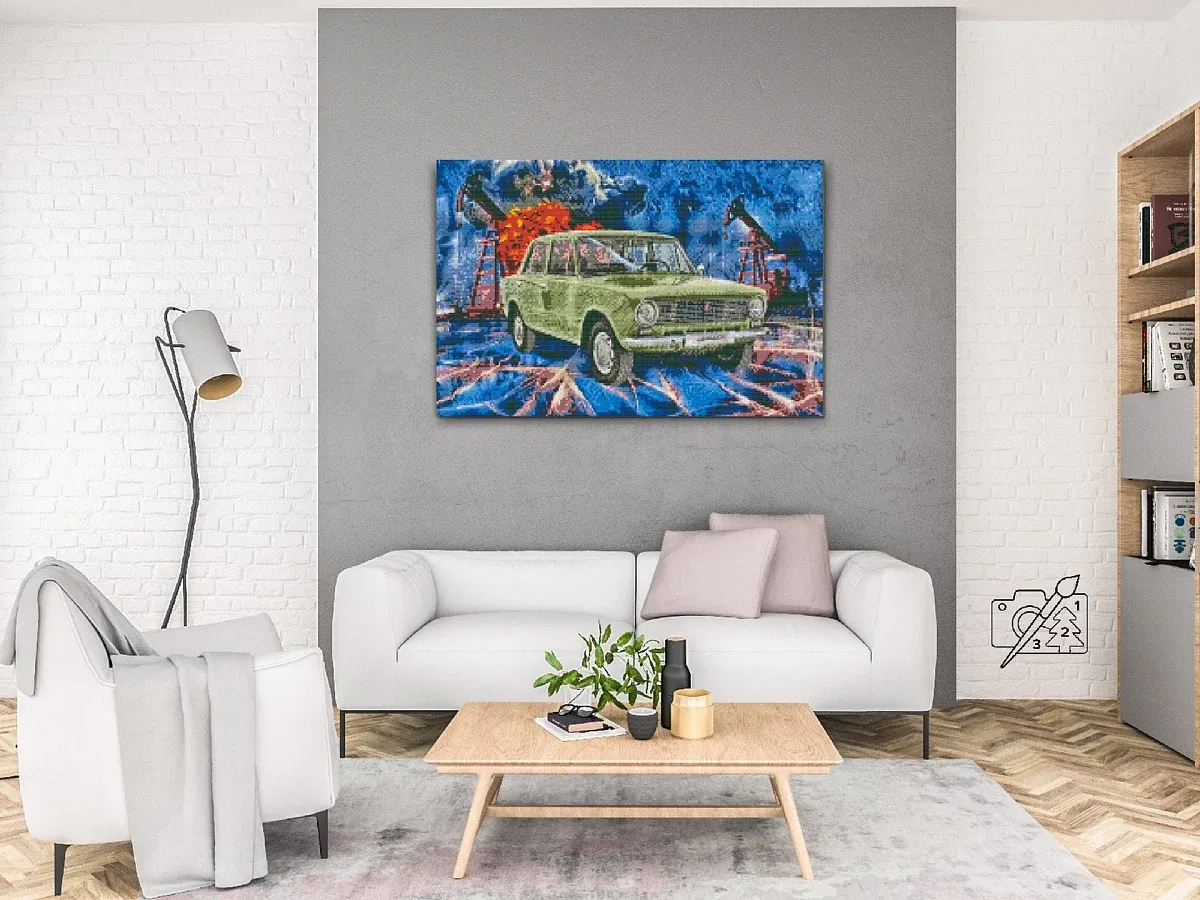 Pittura di diamanti con i numeri - immagine del veterano Lada-Žiguli