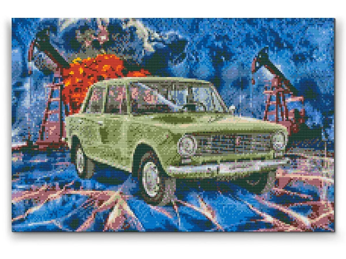 Pittura di diamanti con i numeri - immagine del veterano Lada-Žiguli