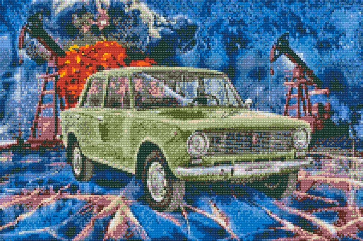 Pittura di diamanti con i numeri - immagine del veterano Lada-Žiguli