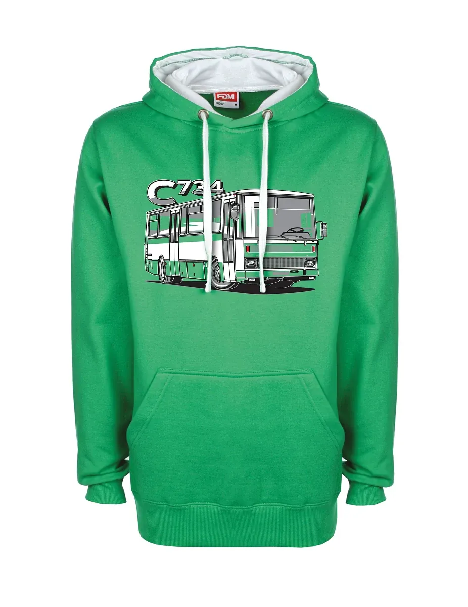 Felpa bianco-verde autobus C734