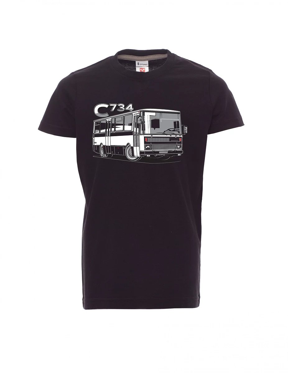 Maglia da bambino nera autobus C734