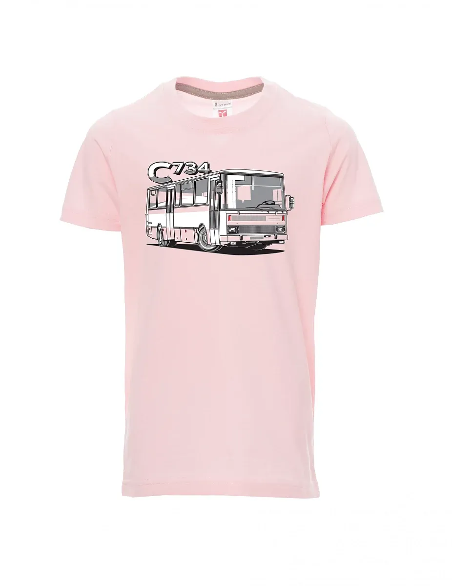 Maglia da bambino rosa chiaro autobus C734