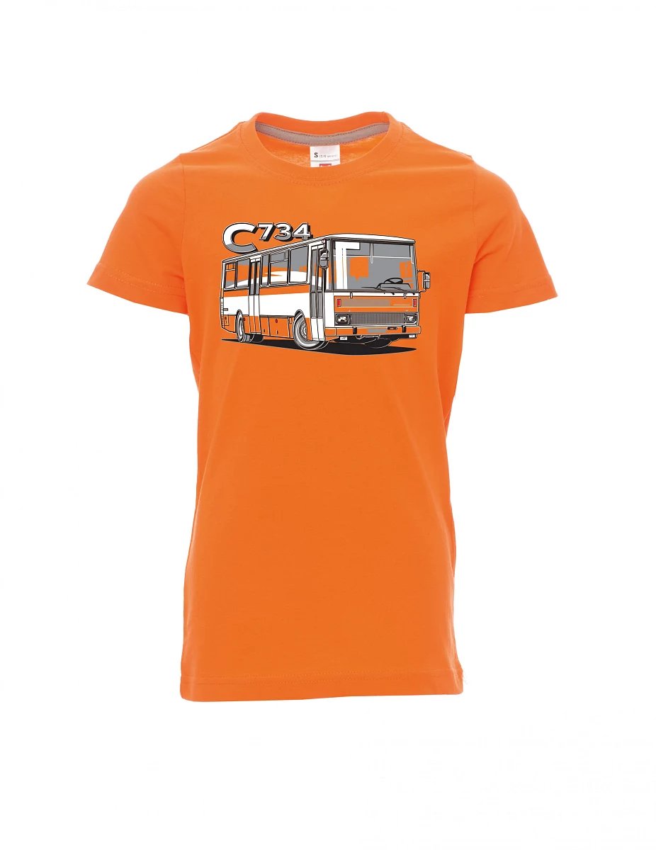 Maglia da bambino arancione autobus C734