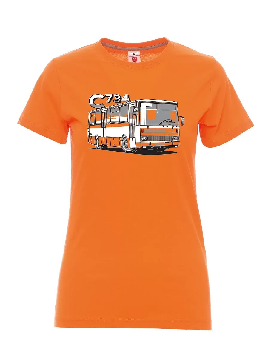 Maglia da donna arancione autobus C734