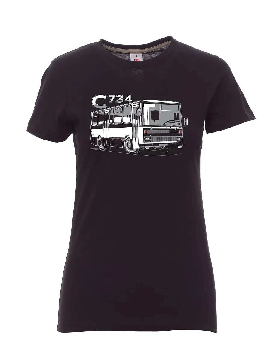 Maglia da donna nera autobus C734