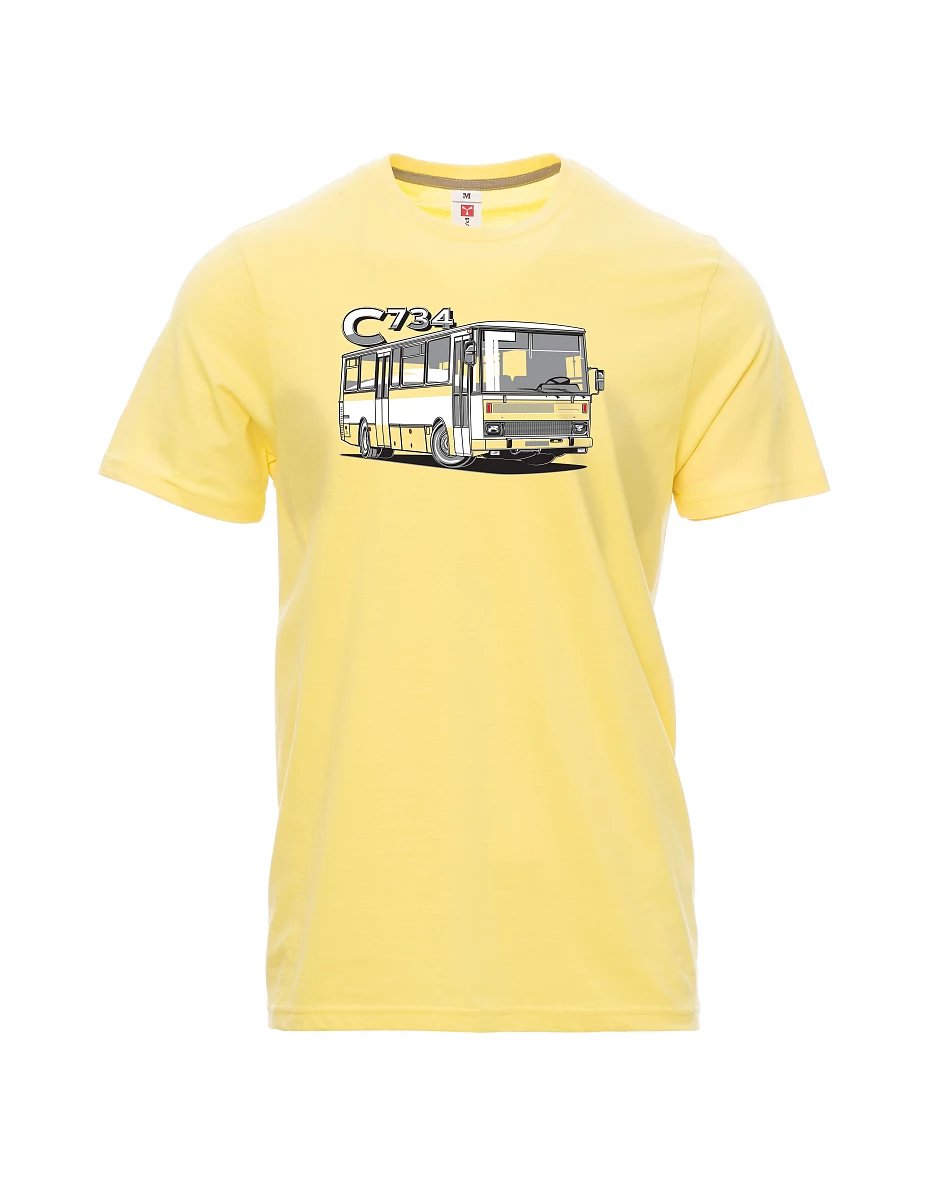 Maglia da uomo giallo chiaro autobus C734