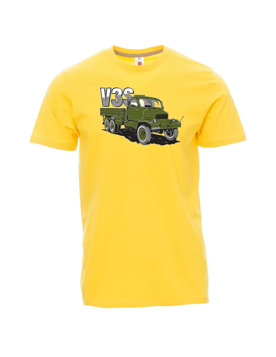 Maglia da uomo gialla Camion V3S Camion con pianale
