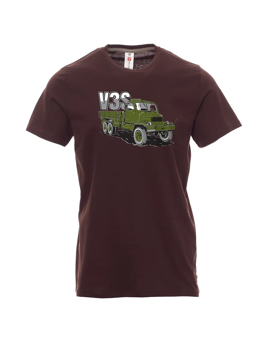 Maglia da uomo marrone scuro Camion V3S Camion con pianale