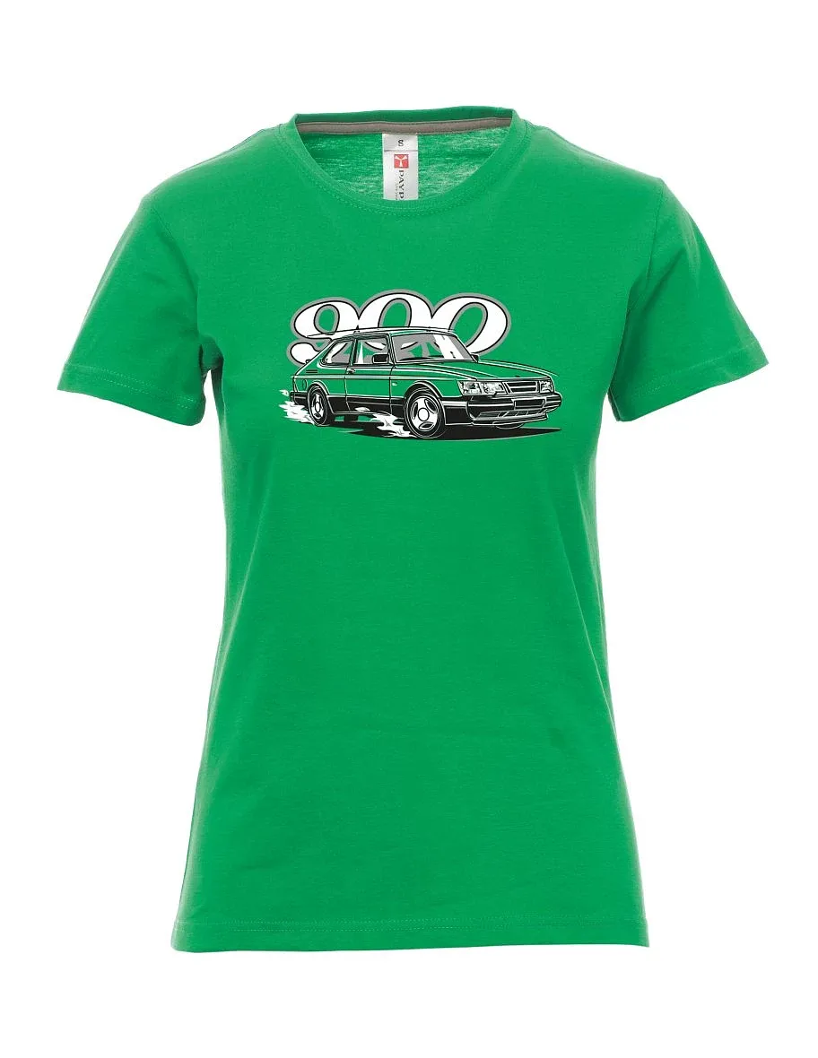 Maglia da donna verde Saab 900