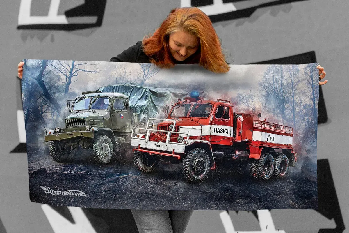Asciugamano da bagno Camion V3S Mobiletto