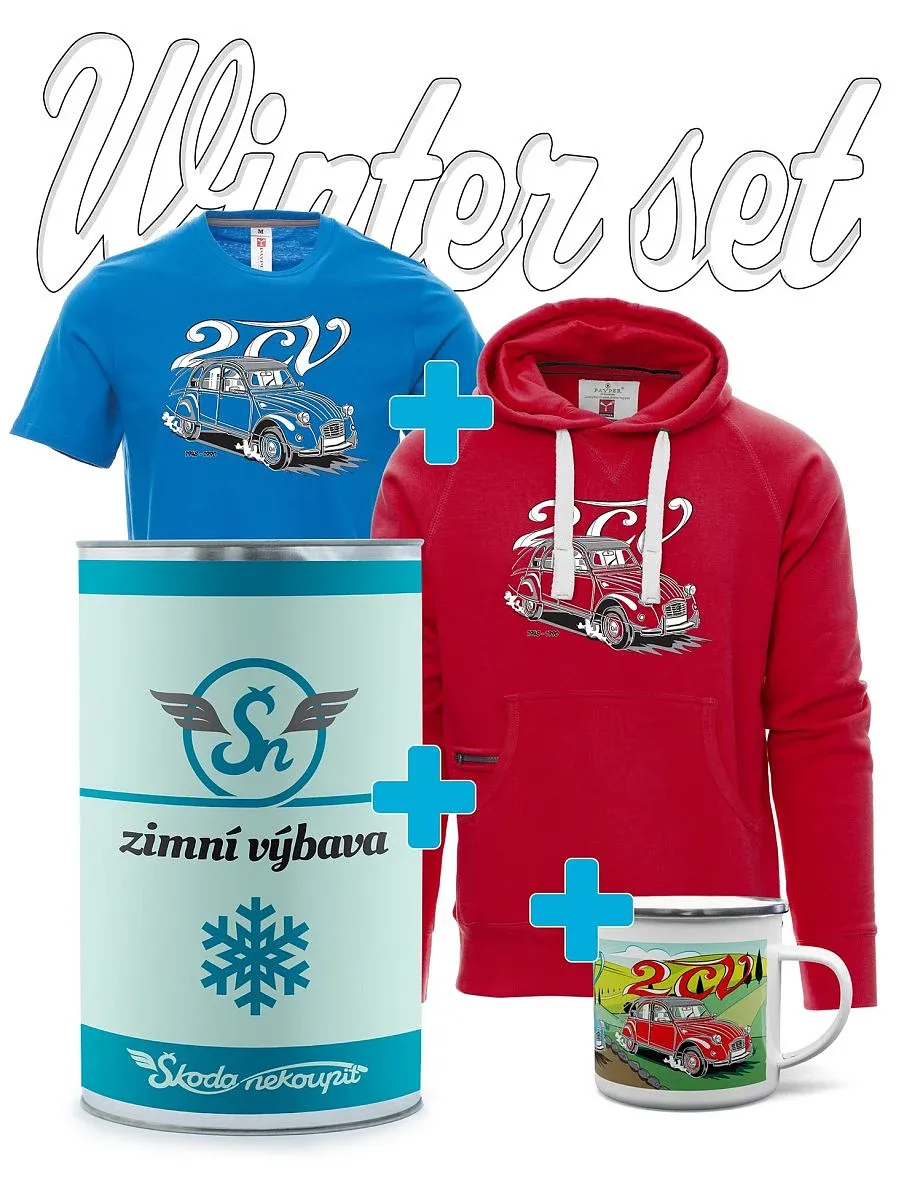 Set regalo invernale con 2CV