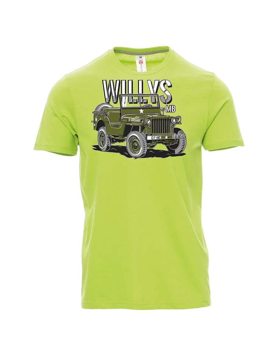 Maglia da uomo verde chiaro Willys MB