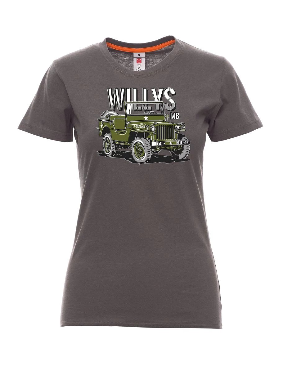 Maglia da donna colore del fumo Willys MB