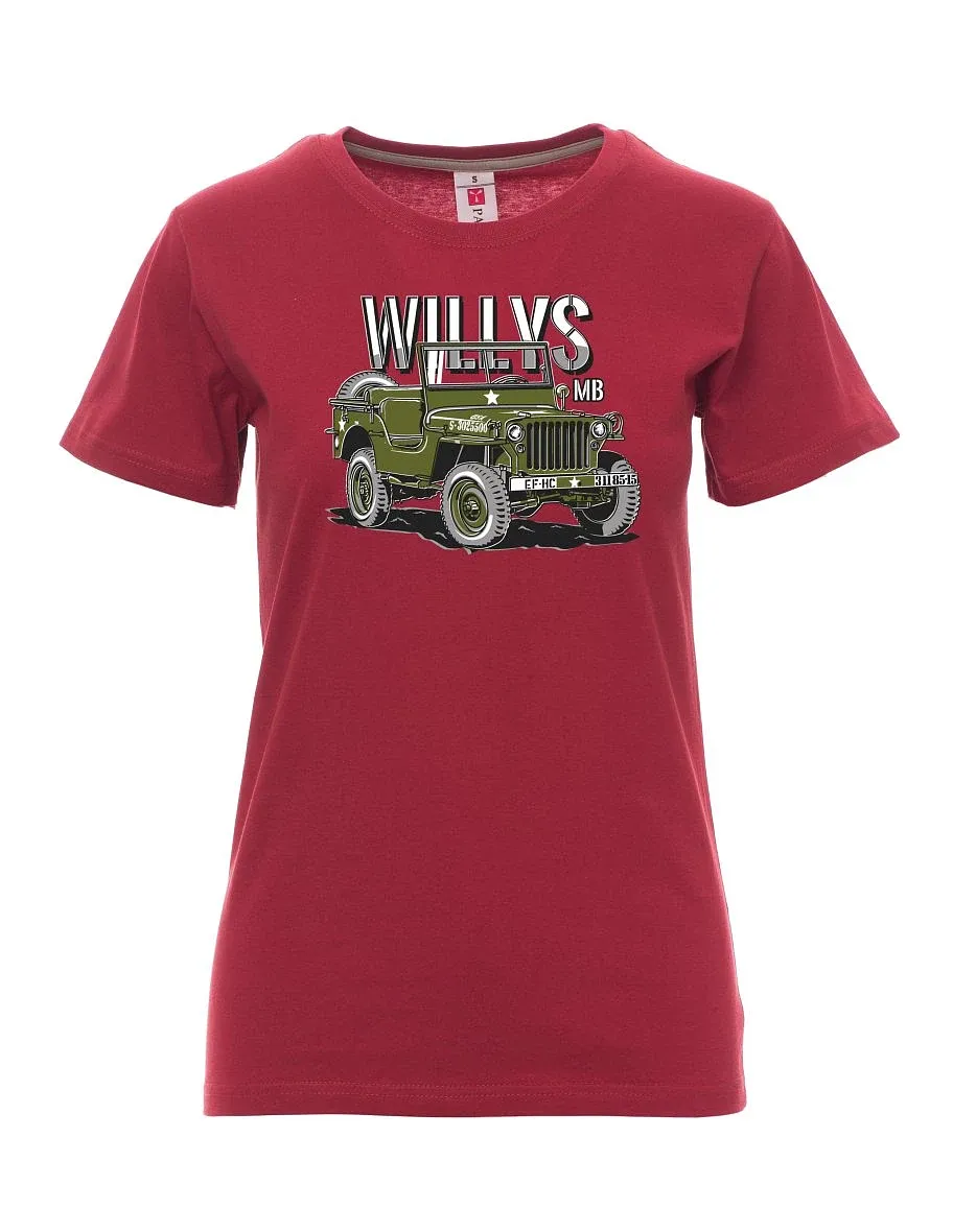 Maglia da donna colore bordeaux Willys MB
