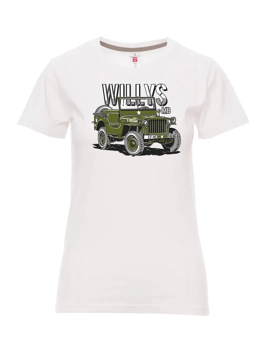 Maglia da donna bianca Willys MB