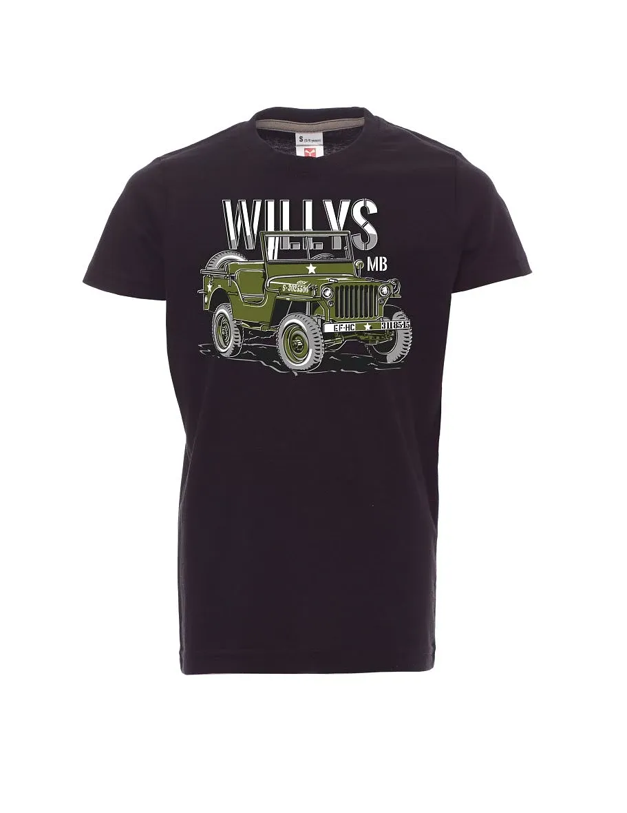 Maglia da bambino nera Willys MB
