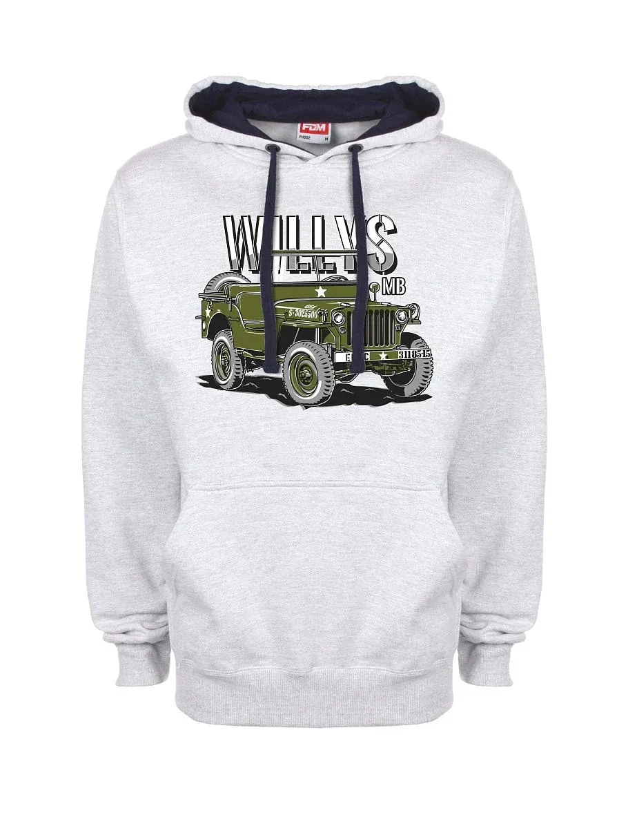 Felpa blu-grigio Willys MB