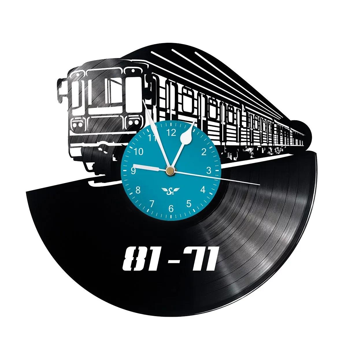 Orologio di disco in vinile con motivo Metro 81-71