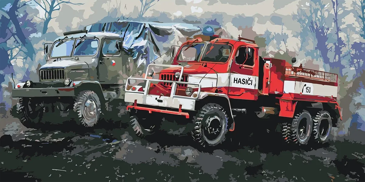 Dipingi con i numeri - immagine del veterano Camion V3S