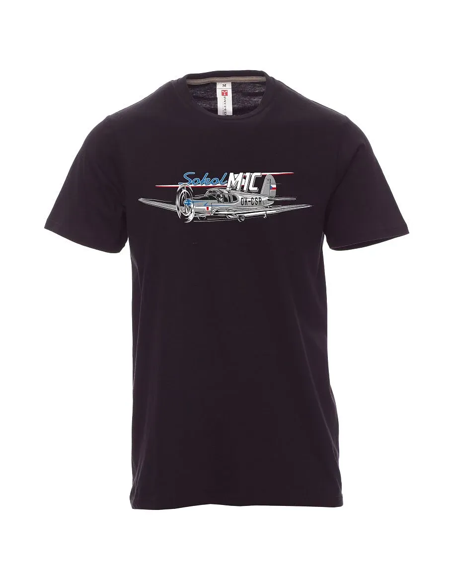 Maglia da uomo nera Aereo Sokol