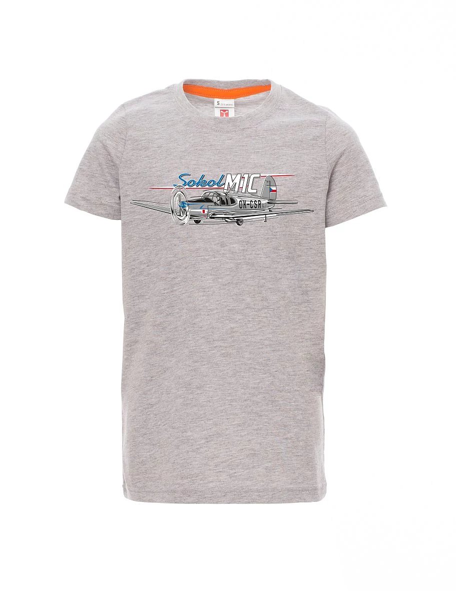 Maglia da bambino grigio melange Aereo Sokol