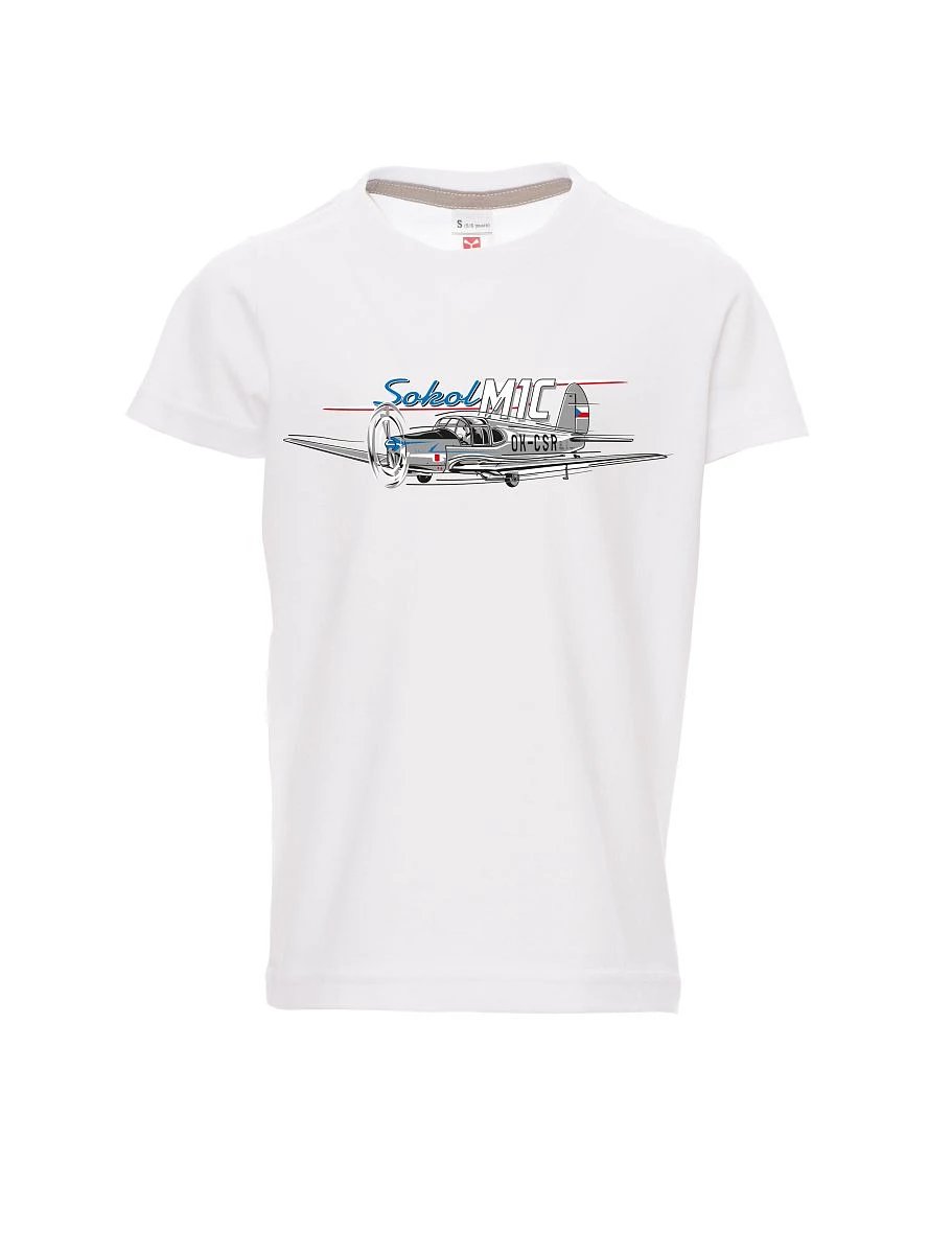 Maglia da bambino bianca Aereo Sokol