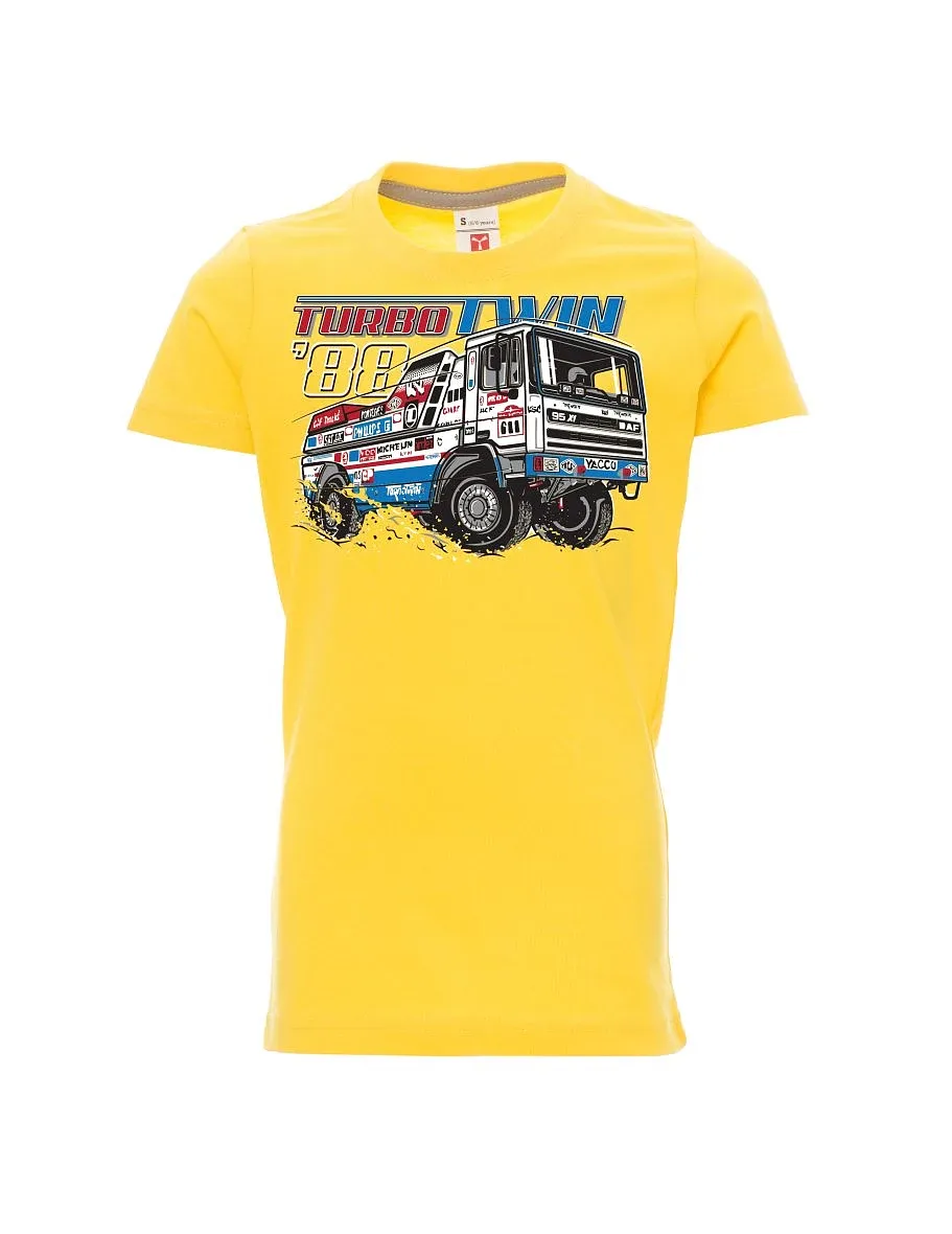 Maglia da bambino gialla TurboTwin da Dakar 1988