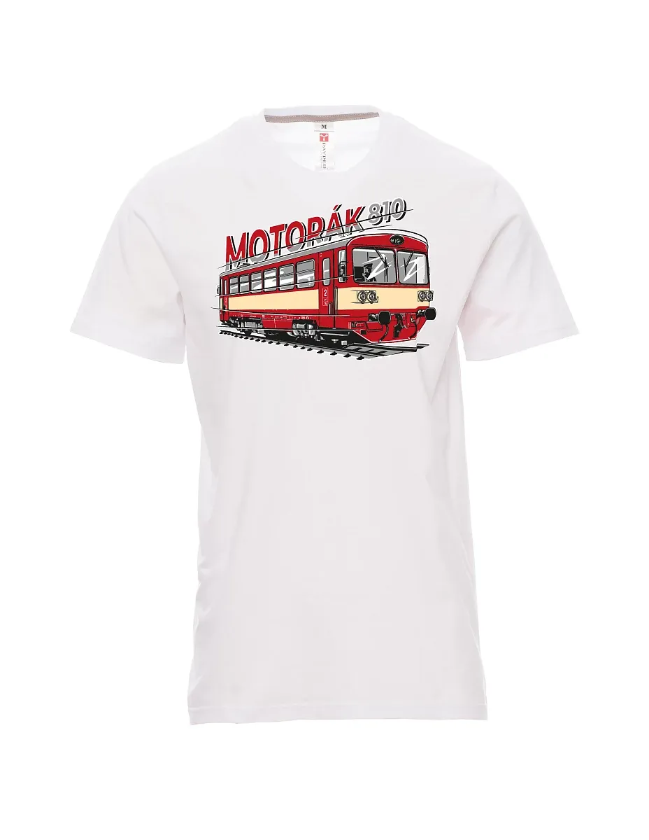 Maglia da uomo bianca Treno motore 810
