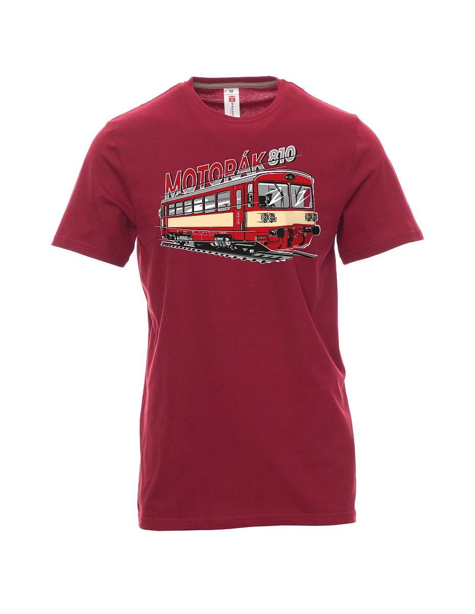 Maglia da uomo rosso scuro Treno motore 810
