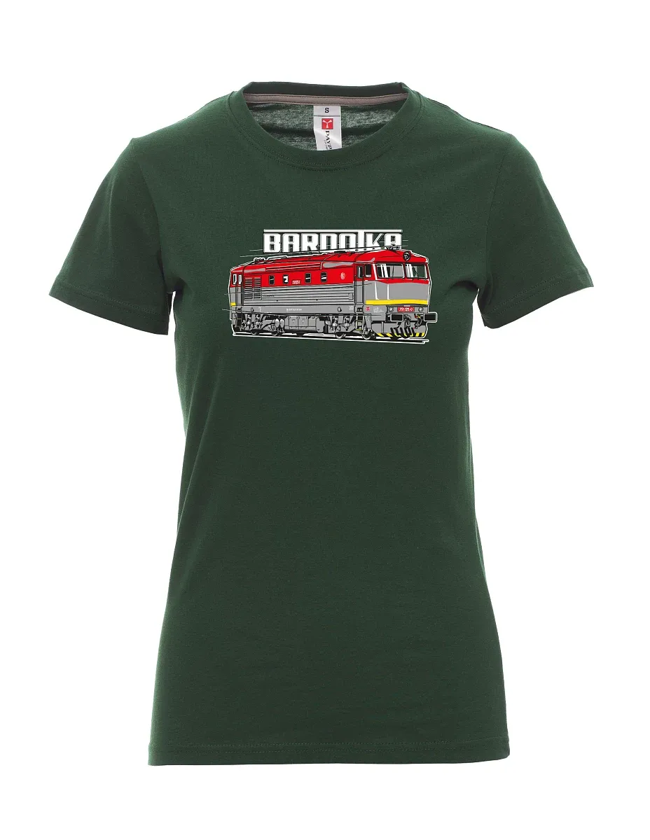 Maglia da donna verde scuro Locomotiva Bardotka