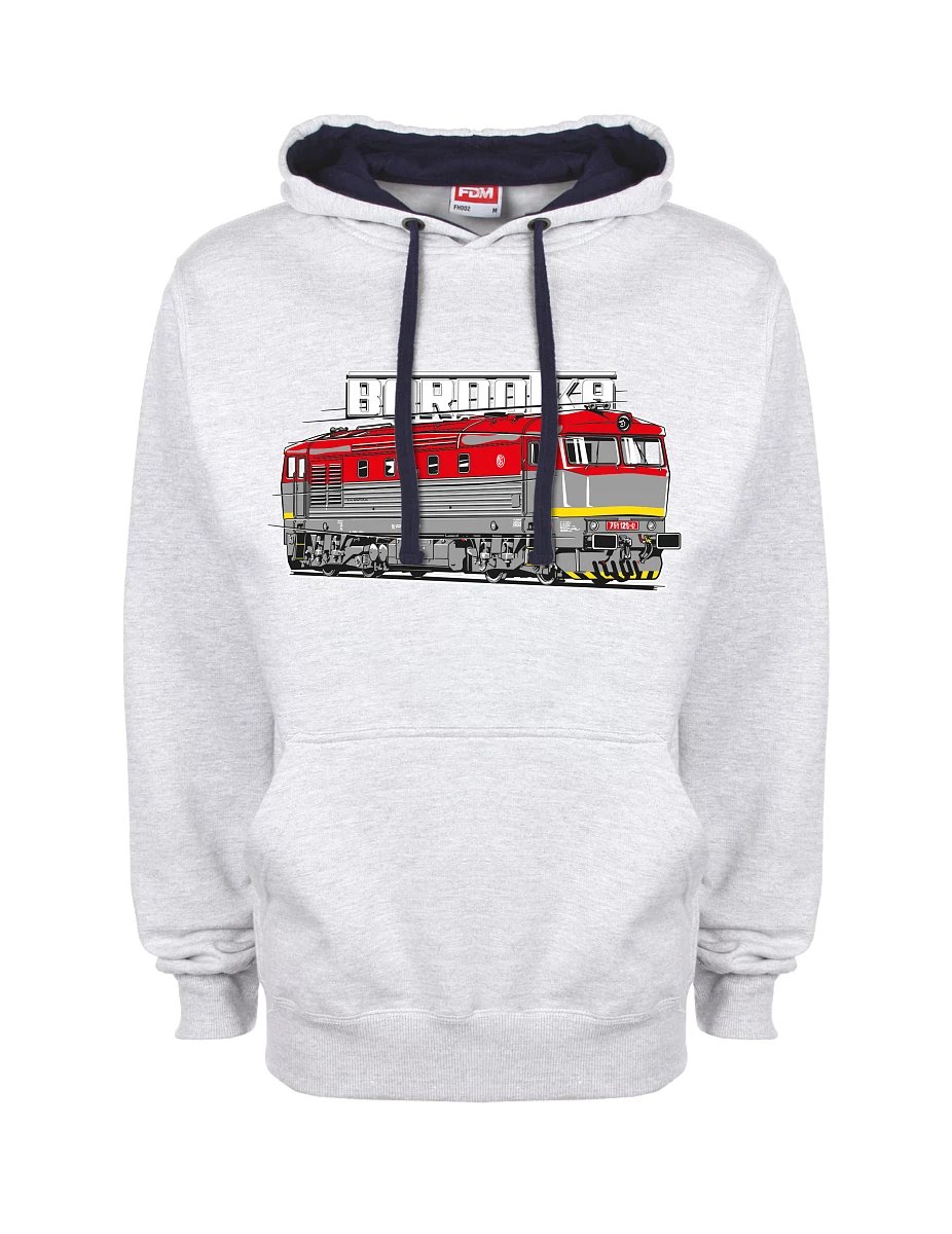 Felpa blu-grigio Locomotiva Bardotka