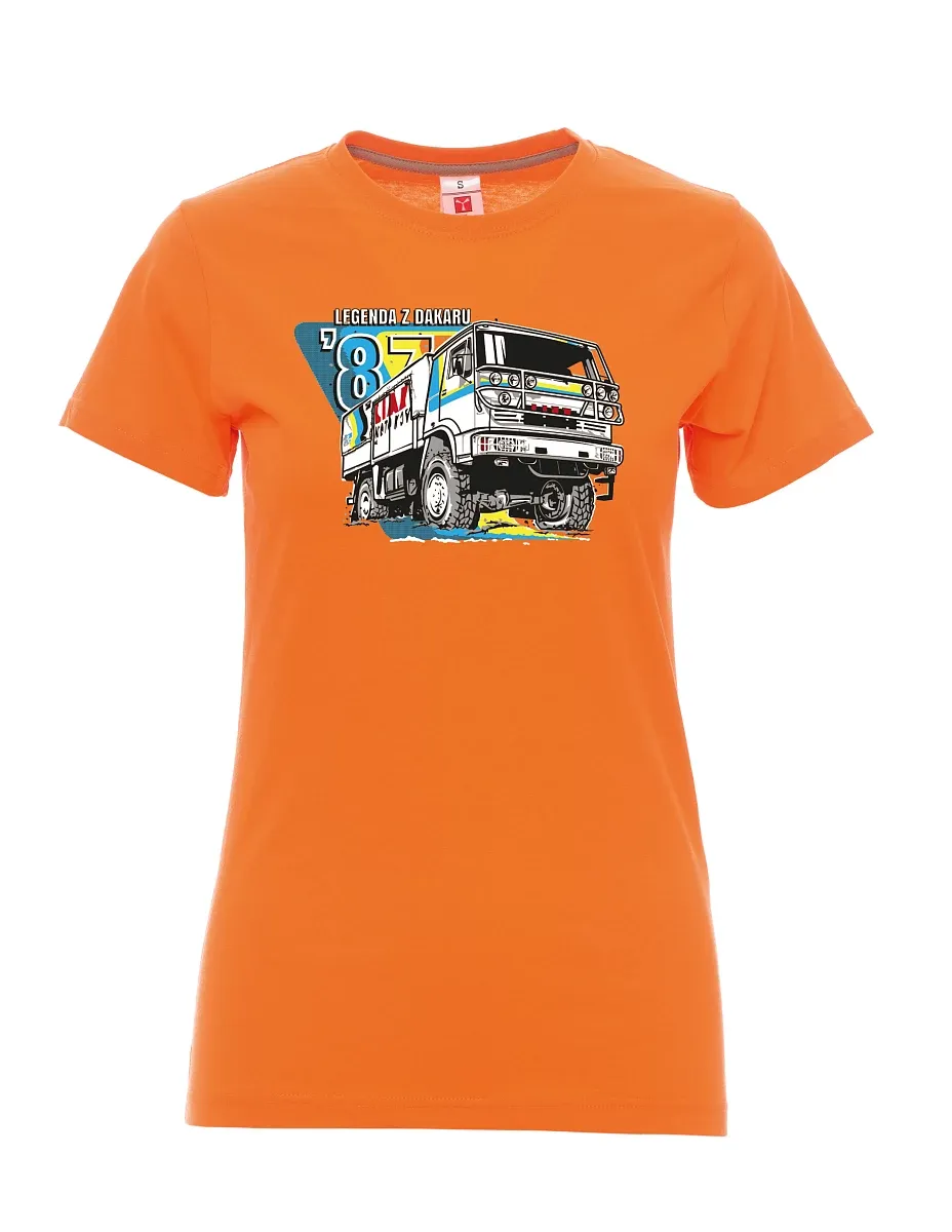 Maglia da donna arancione Liaz da Dakar 1987