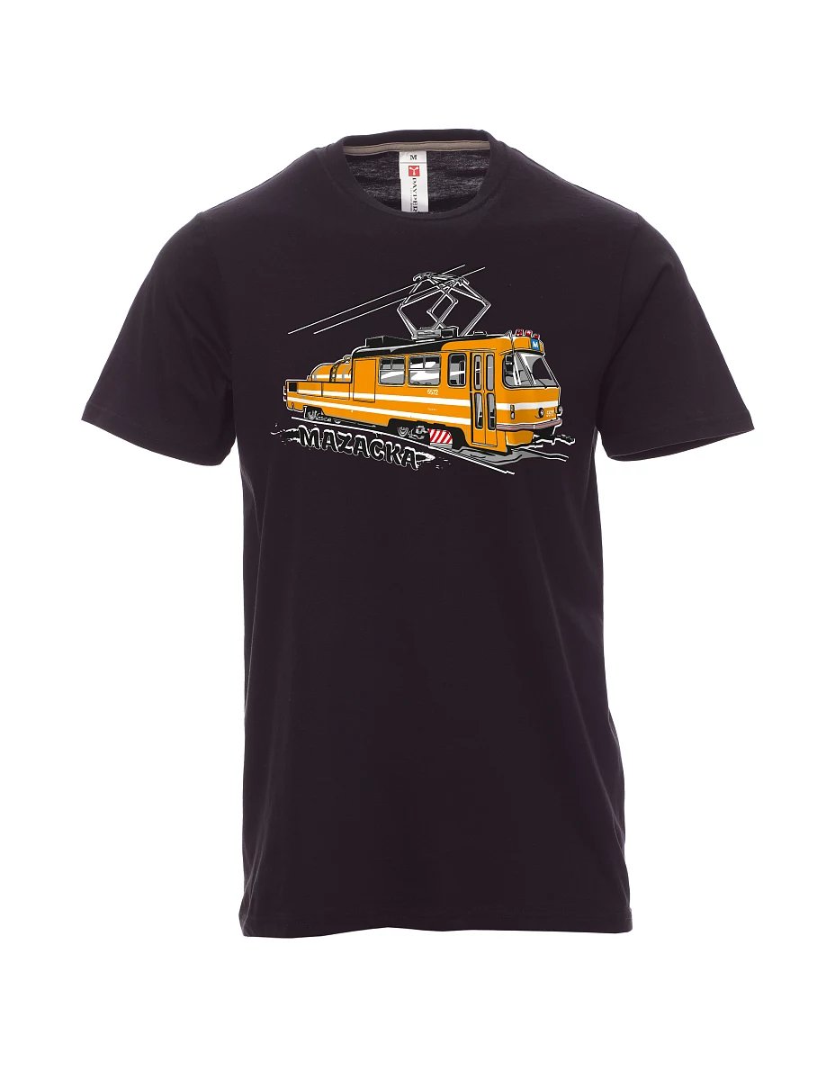 Maglia da uomo nera Tram di oliatura