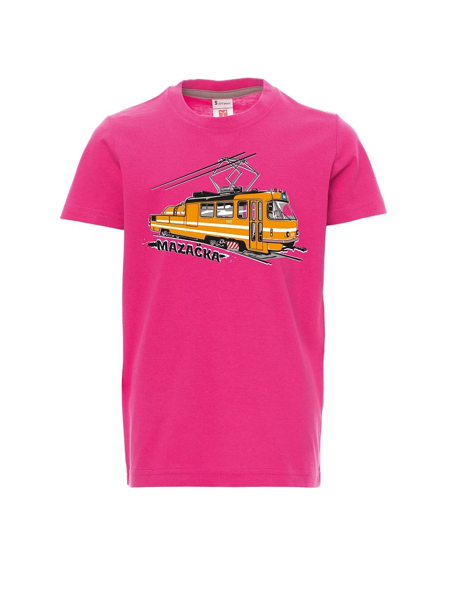 Maglia da bambino rosa Tram di oliatura