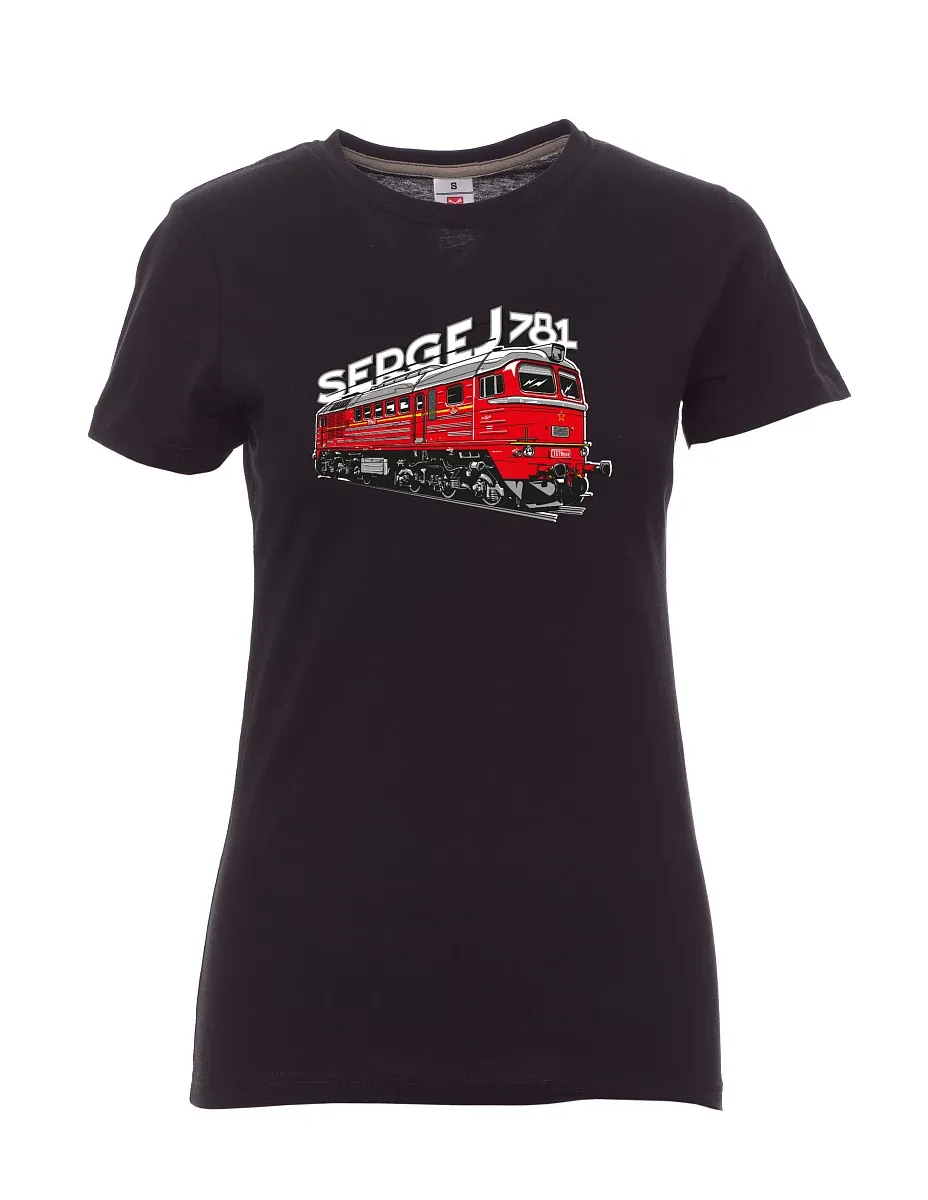 Maglia da donna nera Locomotiva 781 "Sergej" (M62)