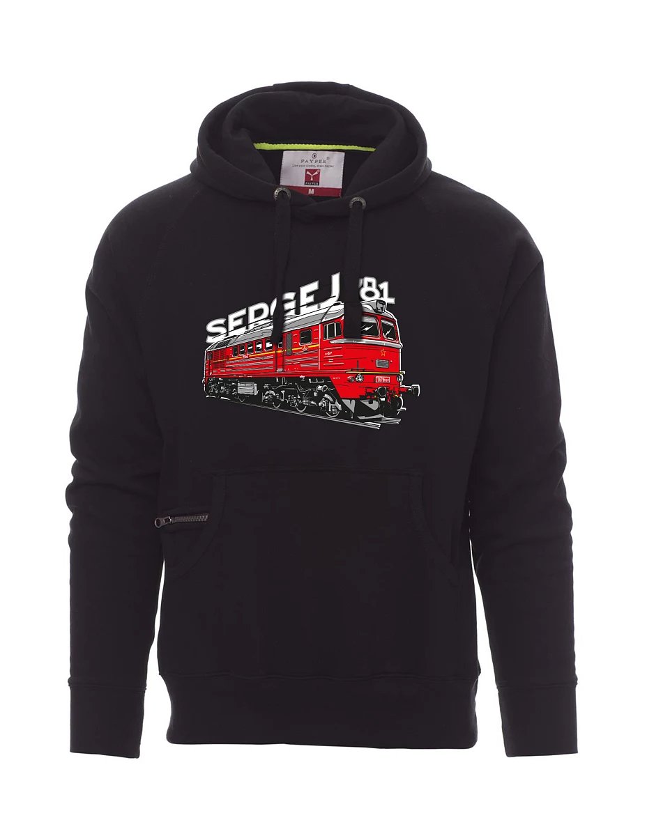 Felpa da uomo nera Locomotiva 781 "Sergej" (M62)