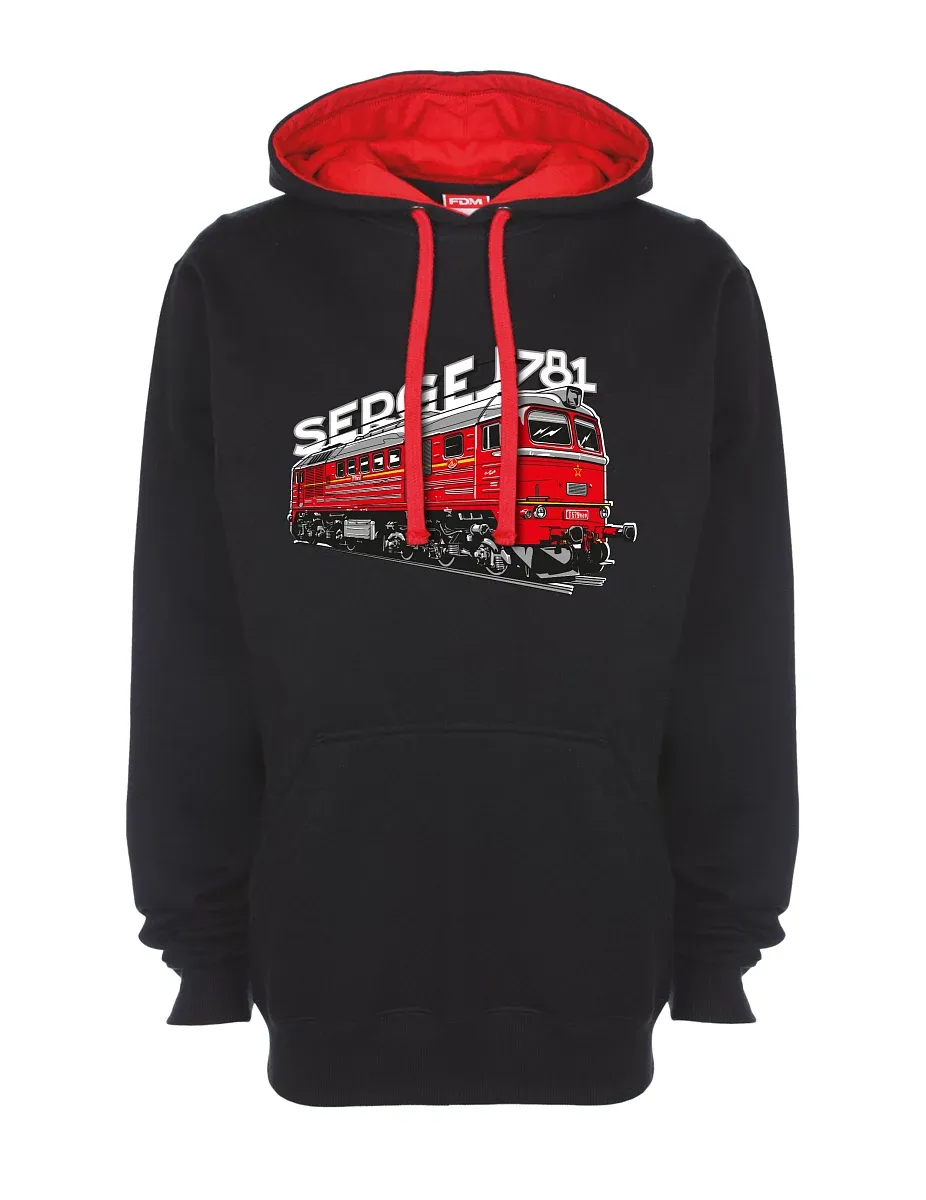 Felpa rosso-nera Locomotiva 781 "Sergej" (M62)