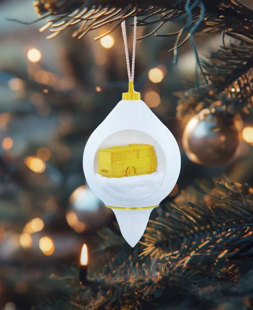 Decorazione di Natale autobus retrò