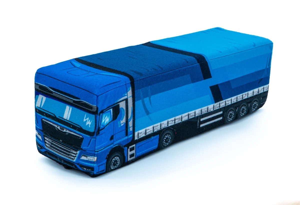 Cuscino in peluche con motivo della camion TGX